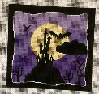 Spooky Scene - Haunted House by melissa loves needlepoint (thumbnail)