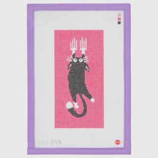 Tuxedo Cat Tapestry by Saturnalia Stitching (thumbnail)