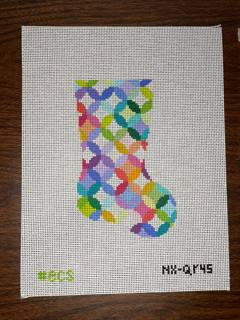 Quilt Rings Mini Stocking by Elizabeth Crane Swartz (thumbnail)