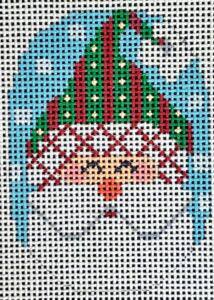 Santa Ornament - Hat w/Stripes by Danji Designs (thumbnail)