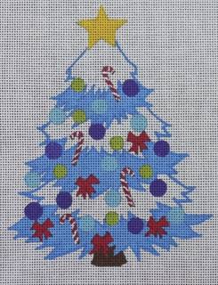Funky Christmas Tree (Blue) by Love You More (thumbnail)