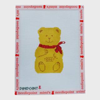 Chocolate Teddy Bear by Pinpoint Needlepoint (thumbnail)