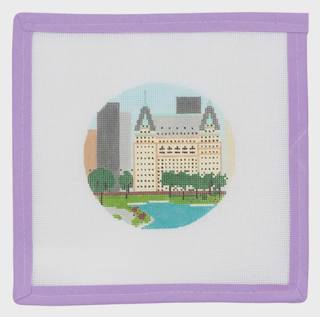 The Plaza Hotel From Central Park With Stitch Guide by Stitch Style Needlepoint (thumbnail)