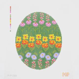 Large Wildflower Oval by POP! Needle Arts (thumbnail)