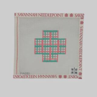 Pink & Aqua Plaid Package w/ Stitch Guide by Patricia Sone (thumbnail)