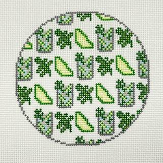 Mint Mojito Round Coaster by Mopsey Designs (thumbnail)