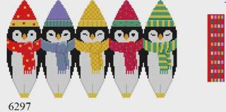 Susan Robert's 6297 Penguin Huddle, Hot Air Balloon - 18 mesh by Liz Goodrick-Dillon (Tapestry Tent, via Susan Roberts) (thumbnail)