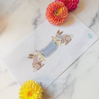 Happy Easter Bunny Banner 13 mesh Needlepoint Canvas by Stitch Style Needlepoint (thumbnail)