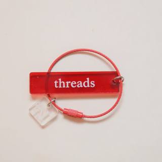 'Threads' Thread Ring: Red by La Fete Needlepoint (thumbnail)