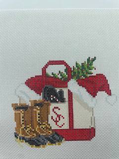 Santa Tote by Wheelhaus Needlepoint (thumbnail)