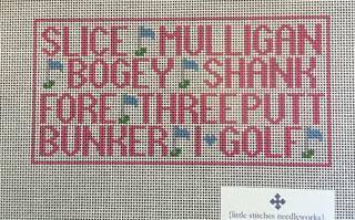Golf Terms - Pink by Little Stitches Needlework (thumbnail)