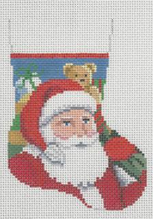 Mini Sock - Santa with Bag by Liz Goodrick-Dillon (Tapestry Tent, via Susan Roberts) (thumbnail)