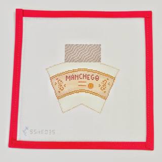 3D Wedge of Manchego by Stitch Style Needlepoint (thumbnail)