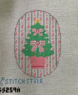 Pink Stripe Tree by Stitch Style Needlepoint (thumbnail)