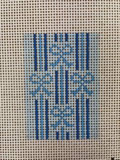Striped Bow Tags Blue by Rachel Barri Designs (thumbnail)