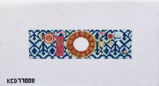 Blue and Maroon Napkin Ring Canvas and Metal Cuff by KCN Designers (thumbnail)