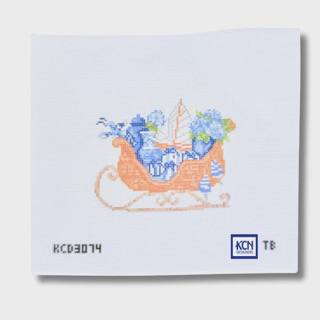 New England Christmas Sleigh Printed Canvas by KCN Designers (thumbnail)