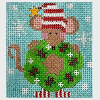 Mouse Ornament- Wreath by Danji Designs (thumbnail)
