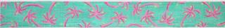 Belt Lily inspired palm trees and coconuts pink and lime on jade by Kate Dickerson Needlepoint Collections (thumbnail)