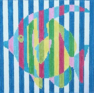 Fish Stripes by Two Sisters Needlepoint (thumbnail)