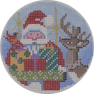 santa & reindeer ornament by Alice Peterson (thumbnail)