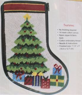 Alice Peterson SZ1009 Christmas Tree And Presents Stitch & Zip Mini Stocking Kit by Alice Peterson (thumbnail)
