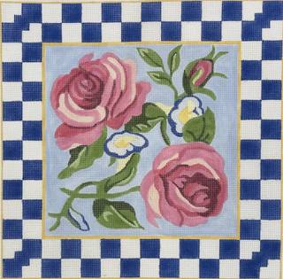 Pink Floral with Blue Checks by Judi & Co. (thumbnail)