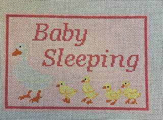 Baby Sleeping w/ Ducks - Pink by Dogwood Needlepoint (thumbnail)