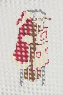 sled with coat & apron by Anne Fisher Needlepoint (thumbnail)