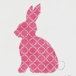Fuchsia Quatrefoil Standing Hare by Colonial Needle Company (thumbnail)