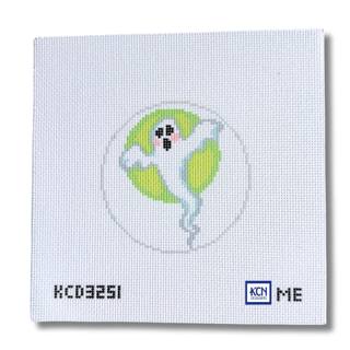 Halloween Ghost Round Needlepoint Canvas by KCN Designers (thumbnail)