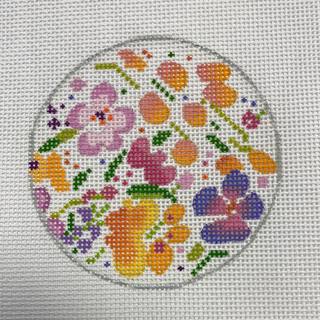 23-299 Peppy Floral Round by Blueberry Point Canvas (thumbnail)