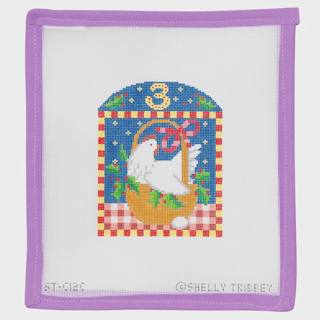 3 French Hens by CBK Needlepoint (thumbnail)