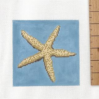 Star Fish on blue by Needle Crossings (thumbnail)