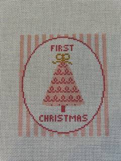 WS FIrst Christmas Pink by Goodpoint Needlepoint (thumbnail)
