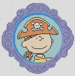 PEANUTS Halloween - Framed Charlie Brown as Pirate by Officially Needlepoint (thumbnail)
