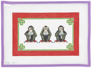 Hear No Evil, See No Evil, Speak No Evil by Liz Goodrick-Dillon (Tapestry Tent, via Susan Roberts) (thumbnail)