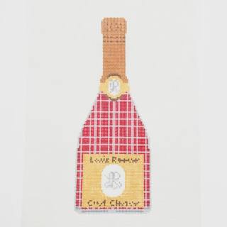 Champagne Bottle with Red Plaid by NDLPT Designs (thumbnail)