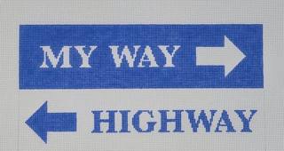 My Way or Highway by Susan Battle Needlepoint (thumbnail)