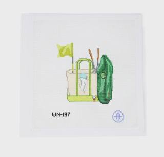 Masters of One Golf Boat Tote by Wheelhaus Needlepoint (thumbnail)