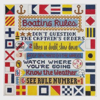 Nautical Signs, 14x14 by Susan Roberts Needlepoint (thumbnail)