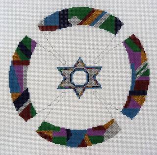Modern Kippa by Gone Stitching (thumbnail)