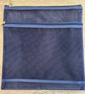 Small Double Pocket Project Bag - Navy by Officially Needlepoint (thumbnail)