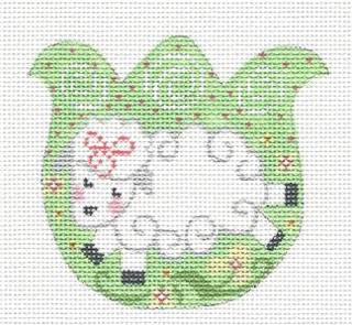 Tulip ~ Tulip with Lamb in the Meadow on Handpainted Needlepoint Canvas by Danji Designs by Danji Designs (thumbnail)