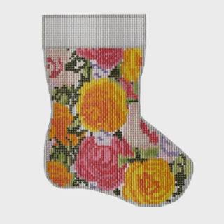 Grandma's Roses Mini Stocking by Atlantic Blue Canvas (thumbnail)