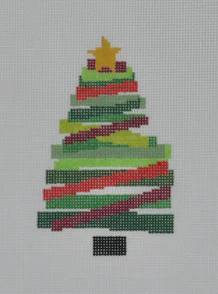 Holiday Colors Tree 4.5" by Cabell Stitchery (thumbnail)