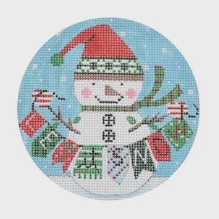 Snowman with Sign Ornament by Alice Peterson (thumbnail)