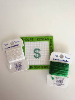 Mini Dollar Sign Canvas (KITTED) by Tilli Tomas (thumbnail)
