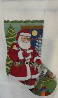Santa's Toy Bag (Boys) Stocking by Liz Goodrick-Dillon (Tapestry Tent, via Susan Roberts) (thumbnail)