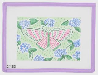 Pink & Green Butterfly by Walkers Needlepoint (thumbnail)